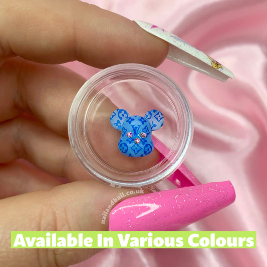 Introducing our absolutely adorable handmade Bright LV Bear Nail Charms, designed to add a touch of cuteness and sparkle to your nails! These charming little bears are the perfect accessory for any nail art enthusiast who loves all things girly.