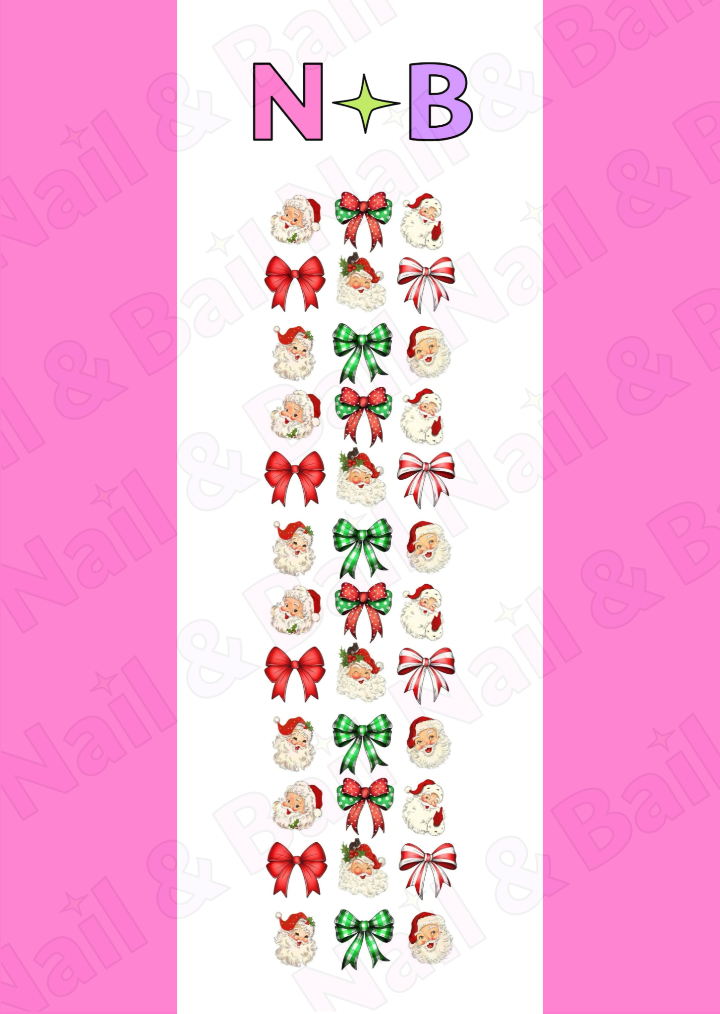 Classic Claus Nail Decals