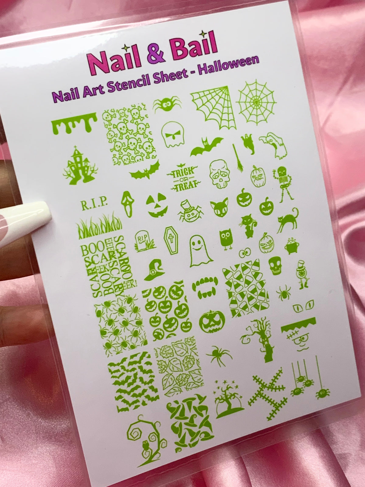 Halloween Nail Art Stencil Sheet (Style 1)