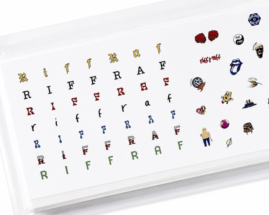 Riff Raff branded nail decals designed for music and influencer event