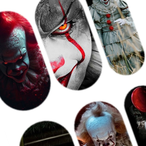 Creepy Clown Nail Decals