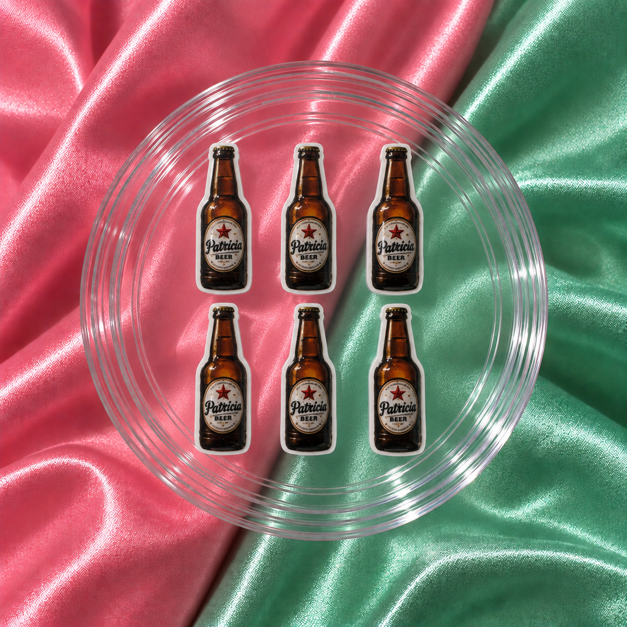 6pcs beer bottle nail charms for GTA-inspired gamer nails, Vice City-style press-ons and gaming nail art