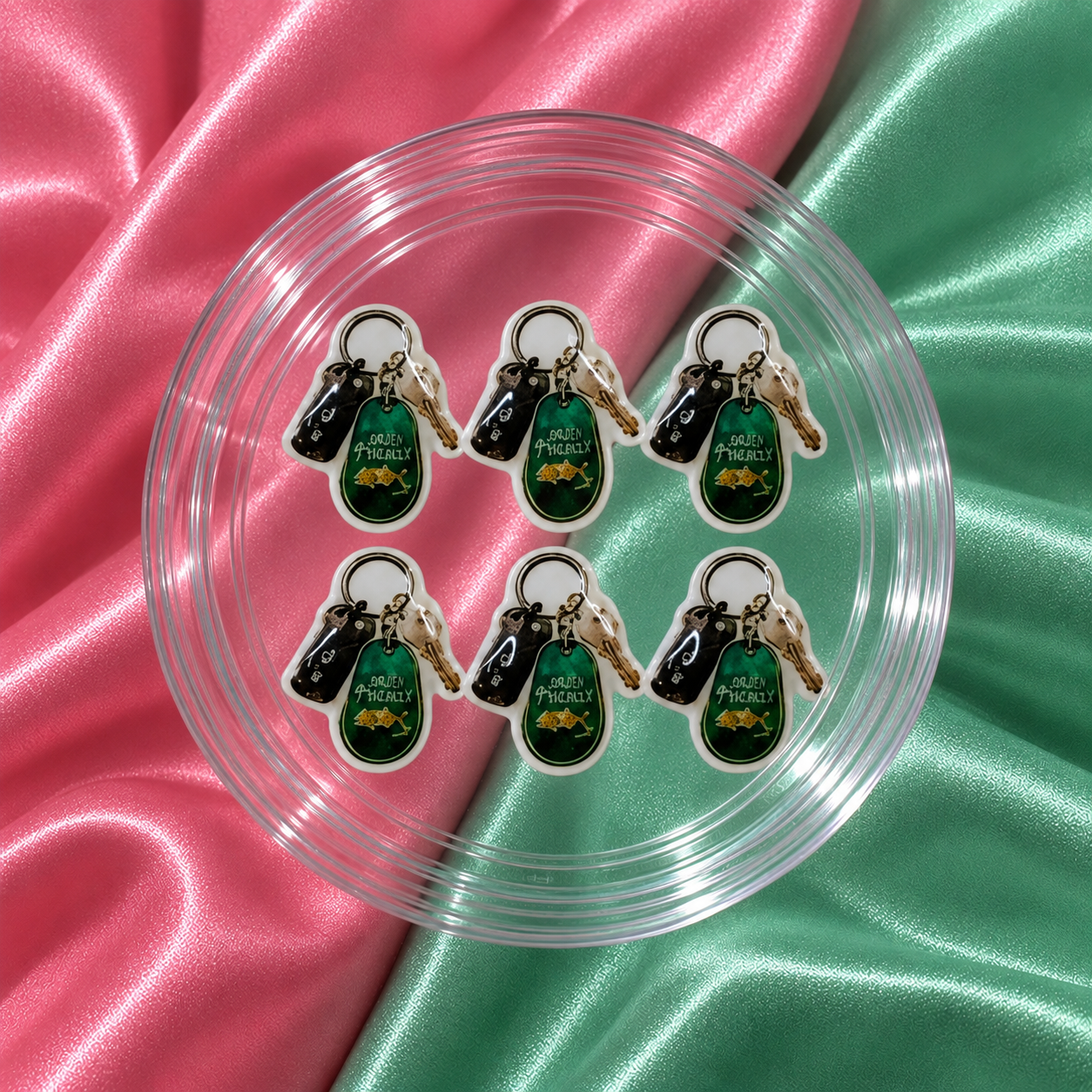 6pcs Jason-inspired key nail charms for GTA 6-style gamer nails, Vice City press-ons and car-themed nail art