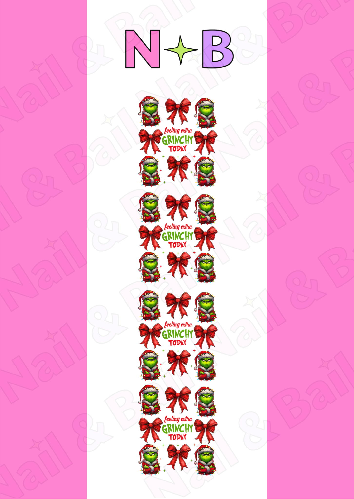 Extra Grinchy Nail Decals