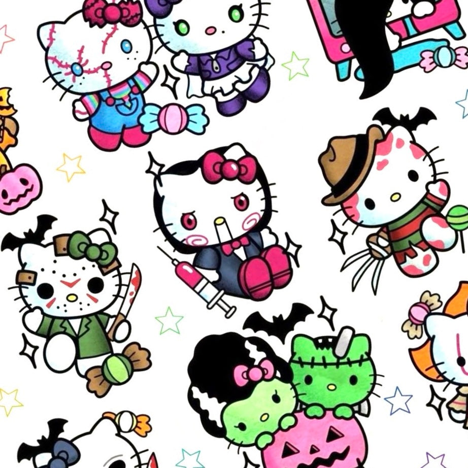 Horror Kitty Nail Decals