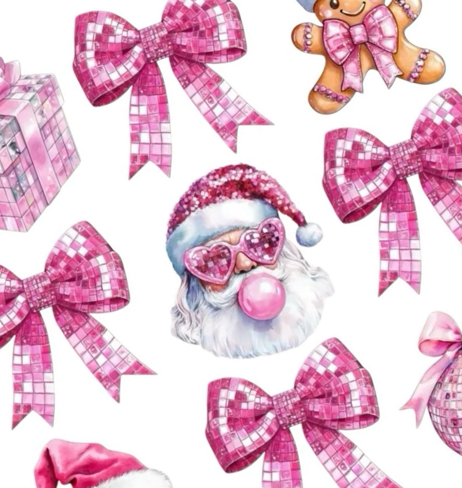 Pinkmas Party Nail Decals