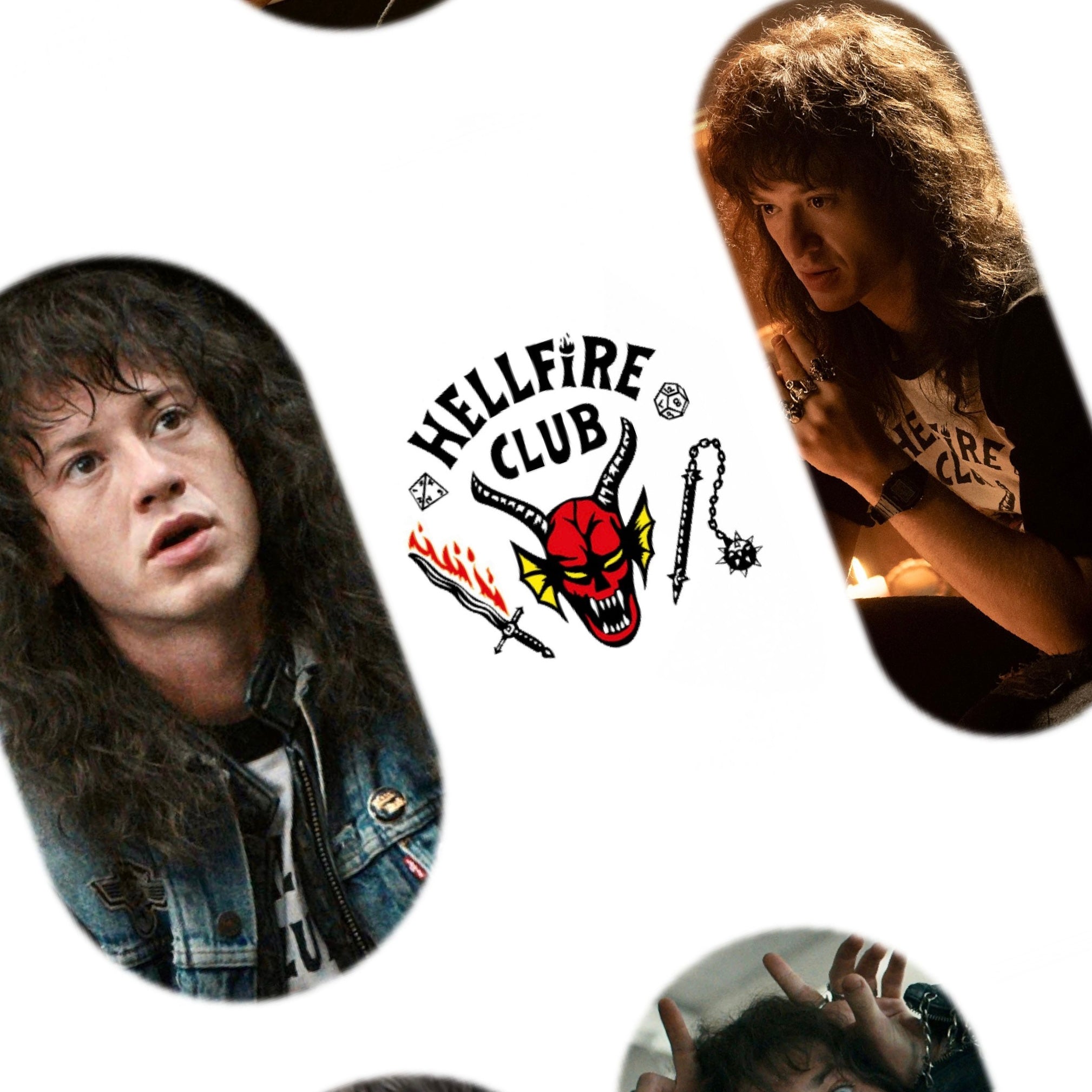 Calcomanías de uñas de Stranger Things Hellfire Club