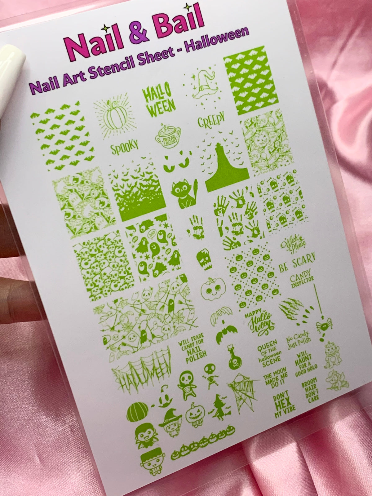 Halloween Nail Art Stencil Sheet (Style 2)