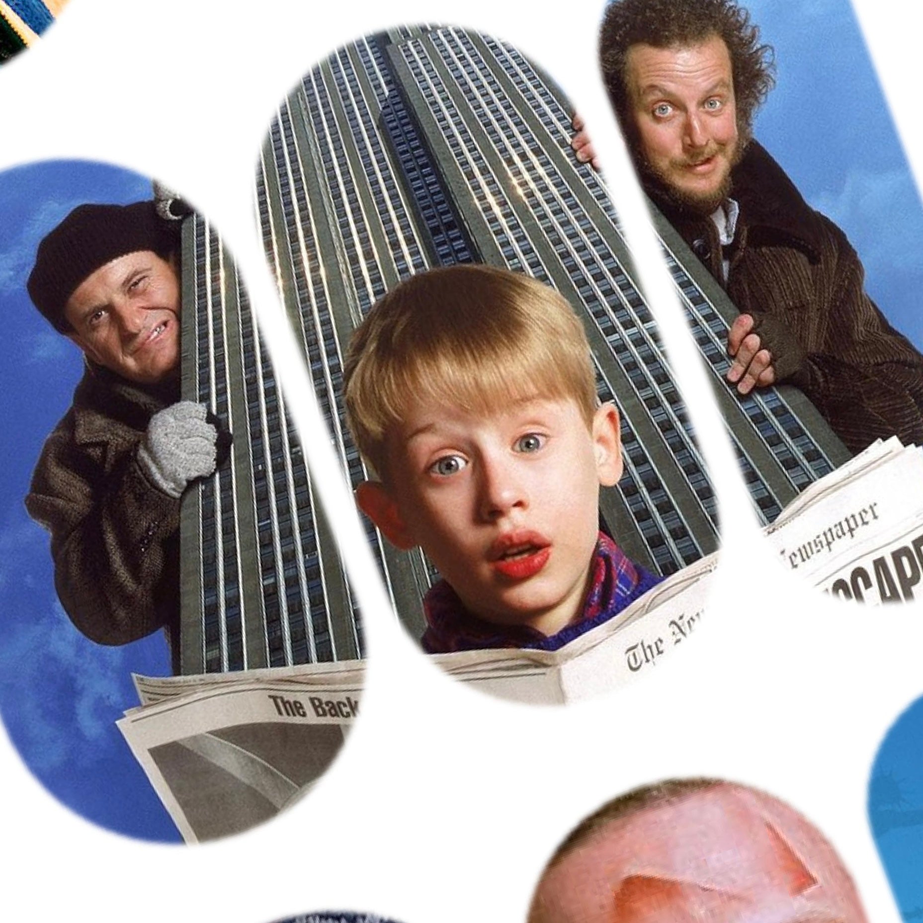 Solo en casa 2 calcomanías de uñas