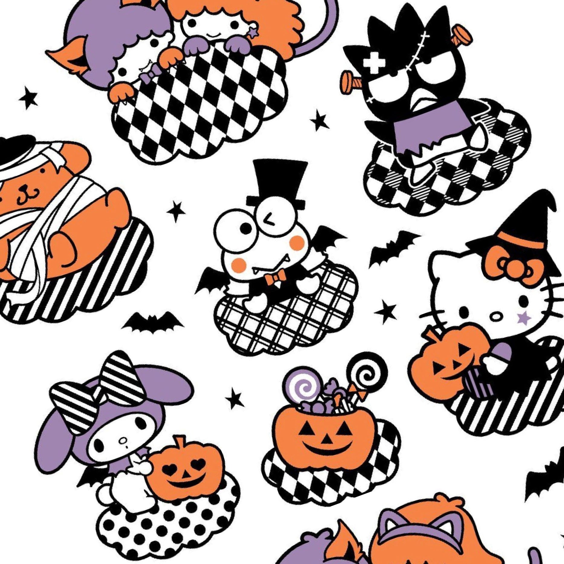 Calcomanías de Halloween de Hello Kitty
