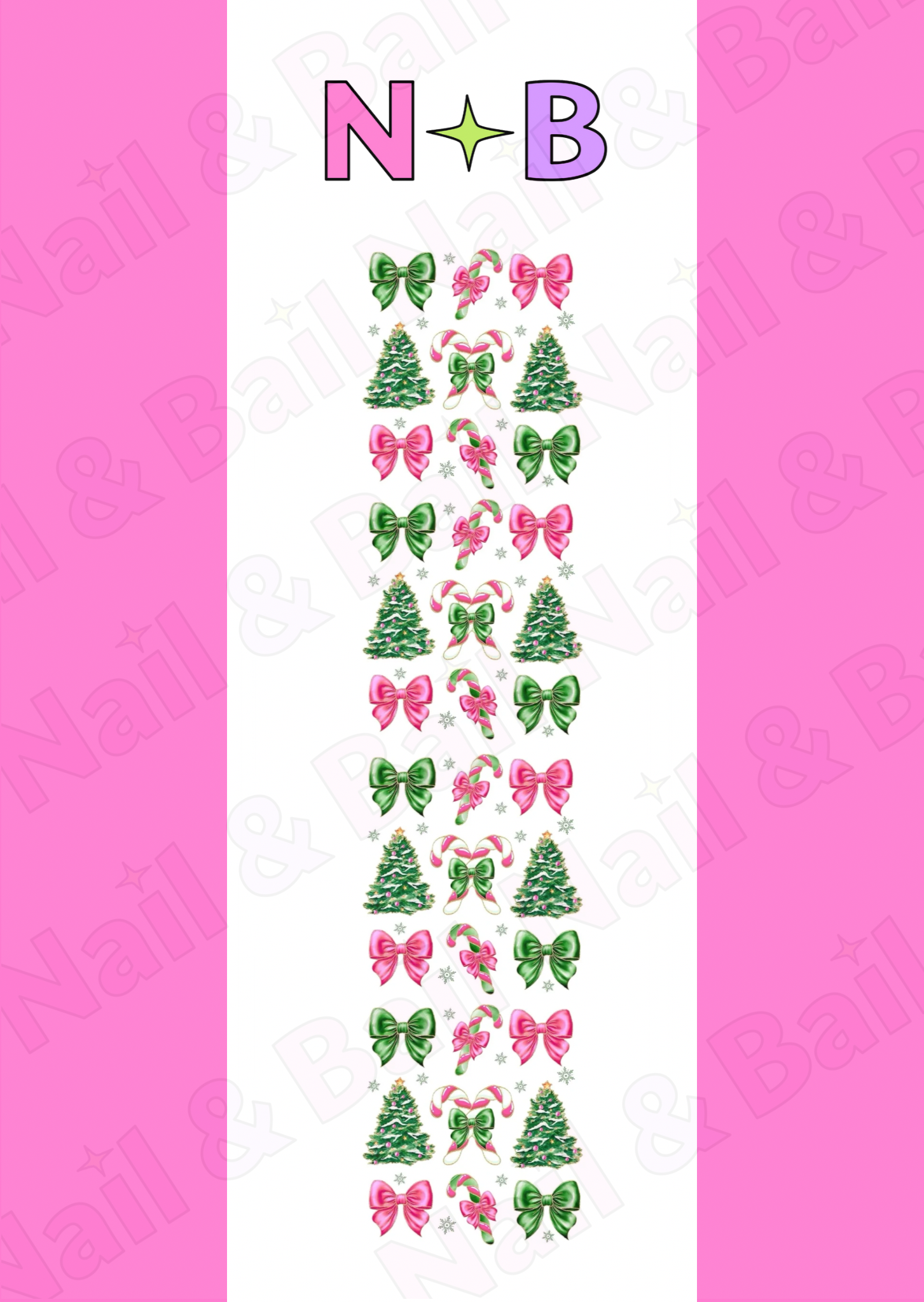 Candy Cane Dreams Nail Decals