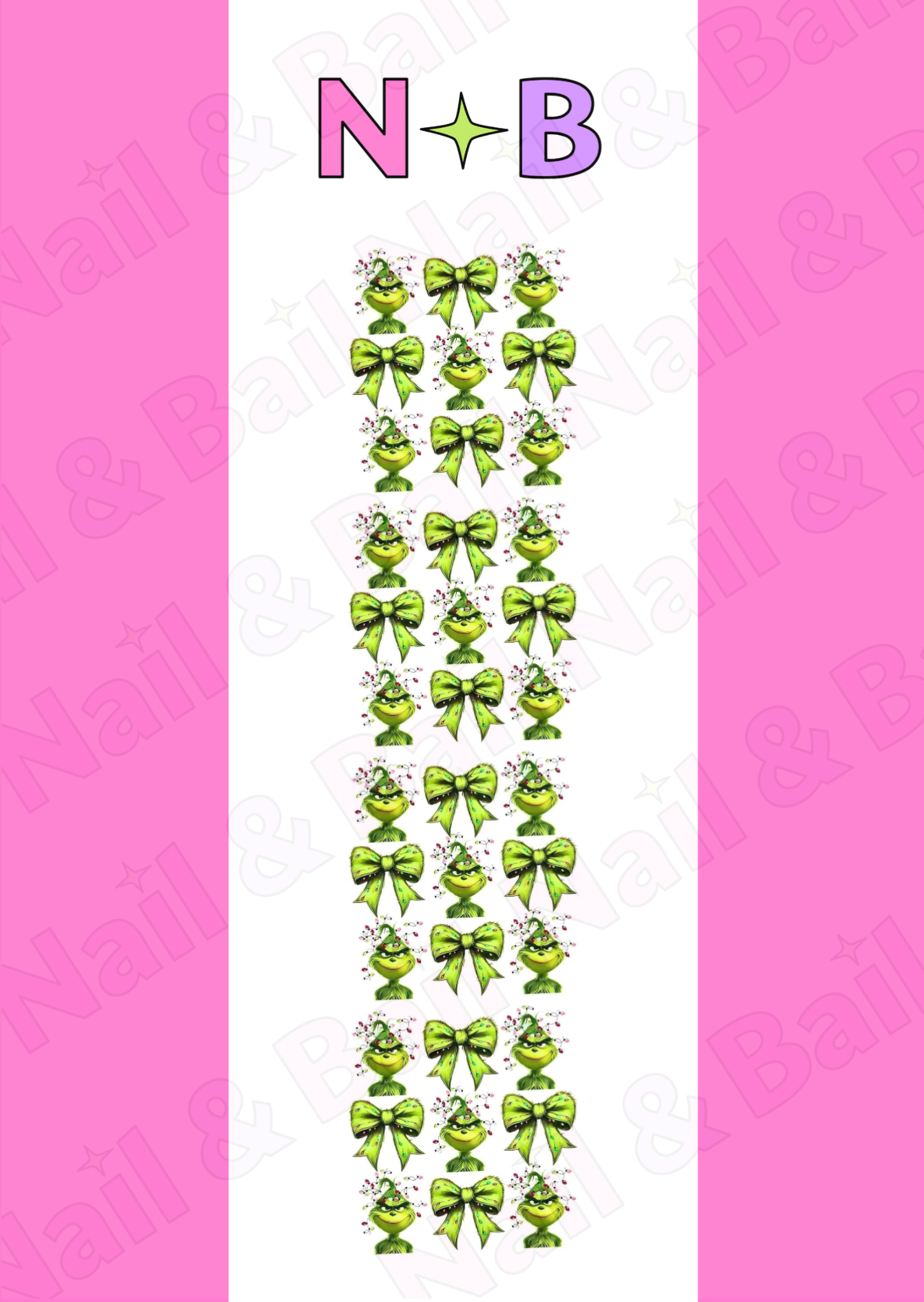 Furry Grinch Nail Decals