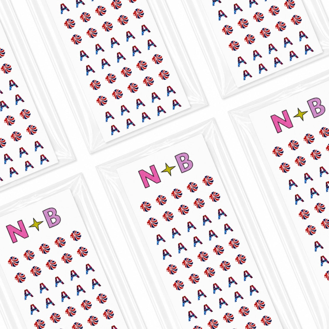 Branded Team GB nail decal designs for promotional campaign