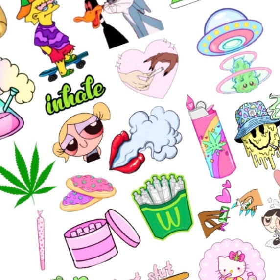 420 Mashup Nail Decals