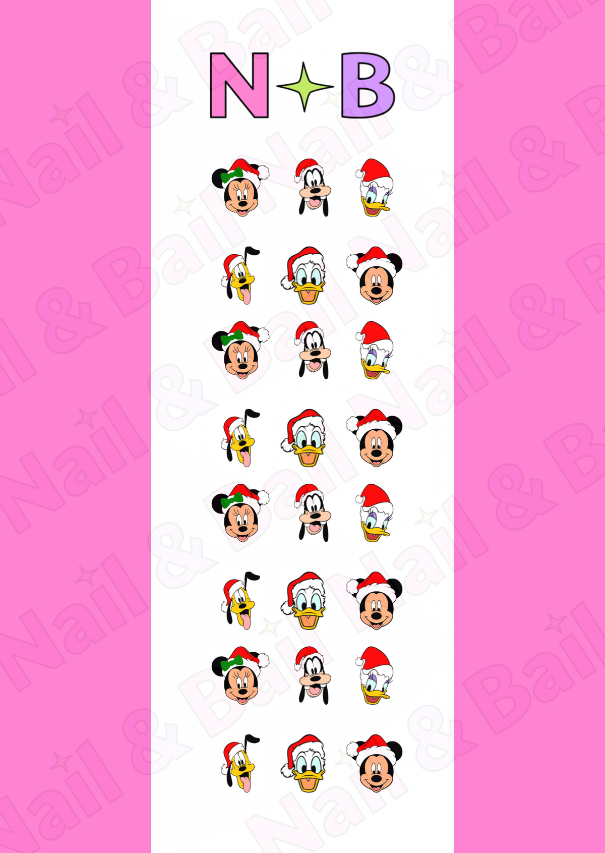 Festive Mouse & Friends Nail Decals