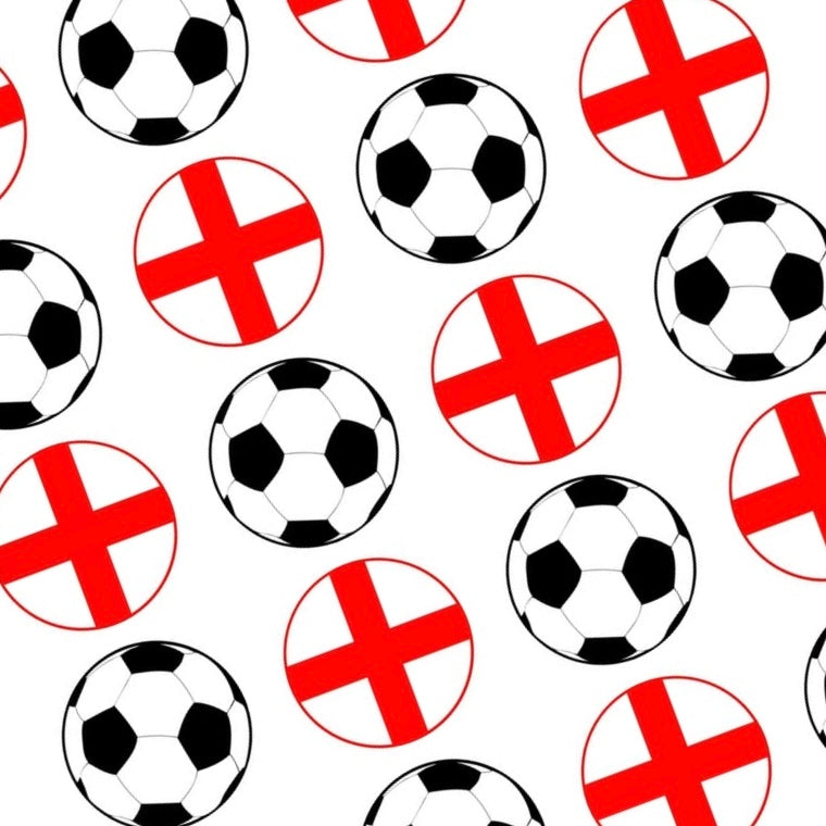 Match Day Minis waterslide nail decal sheet featuring 40 football and England flag circle nail decals for football-themed nail art.