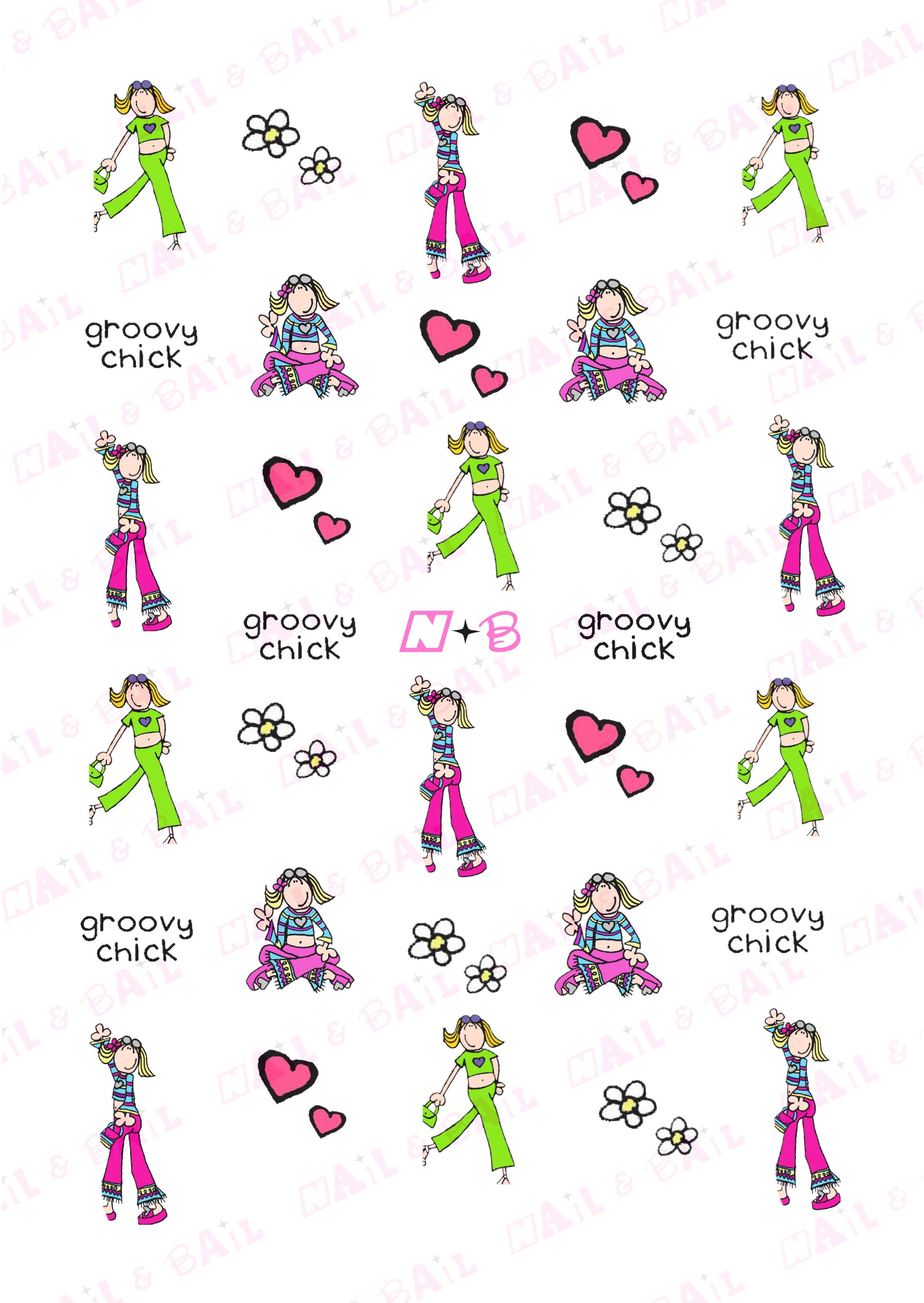 Groovy Chick Decals