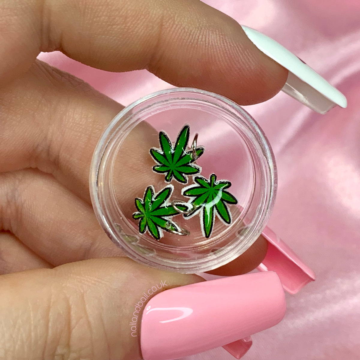 Introducing the Blazer Babe Collection – your go-to for playful weed-inspired nail charms! Each charm is handcrafted with care, boasting designs from weed leaves to bongs. Easy to apply, these charms let you flaunt your love for cannabis effortlessly. Mix and match for a custom look or rock a single charm as a statement piece. Perfect for seasoned smokers and newbies alike, the Blazer Babe Collection adds personality to any look. Discover your favorite charm today!