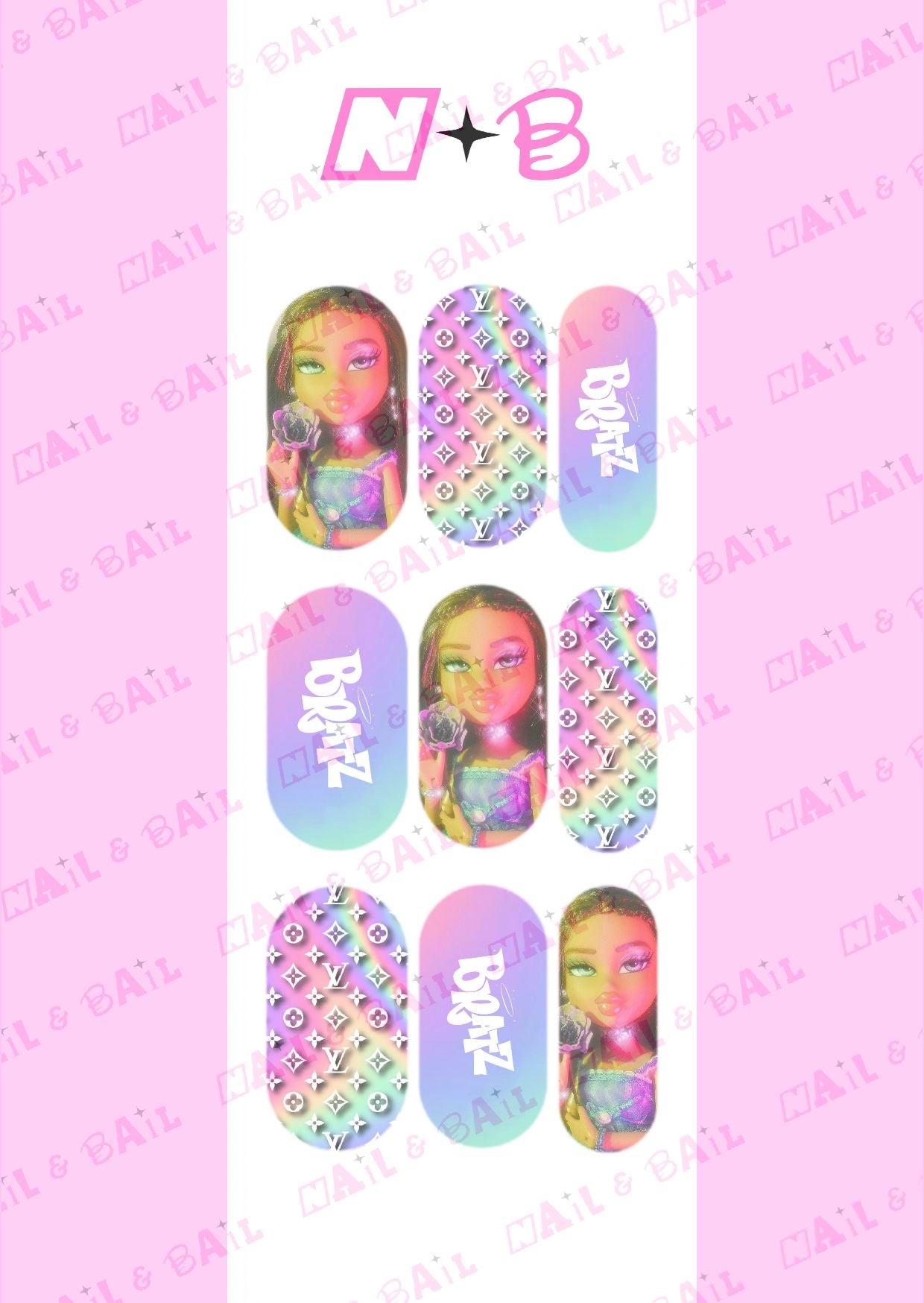 Calcomanías Ombré Bratz