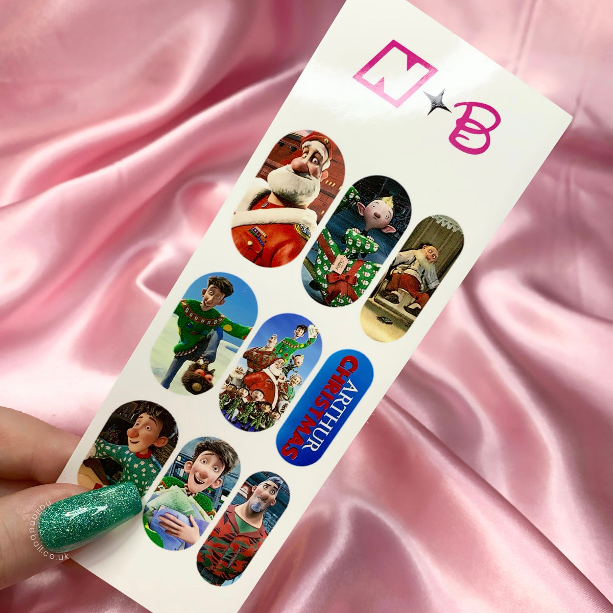 Arthur Christmas nail decals 