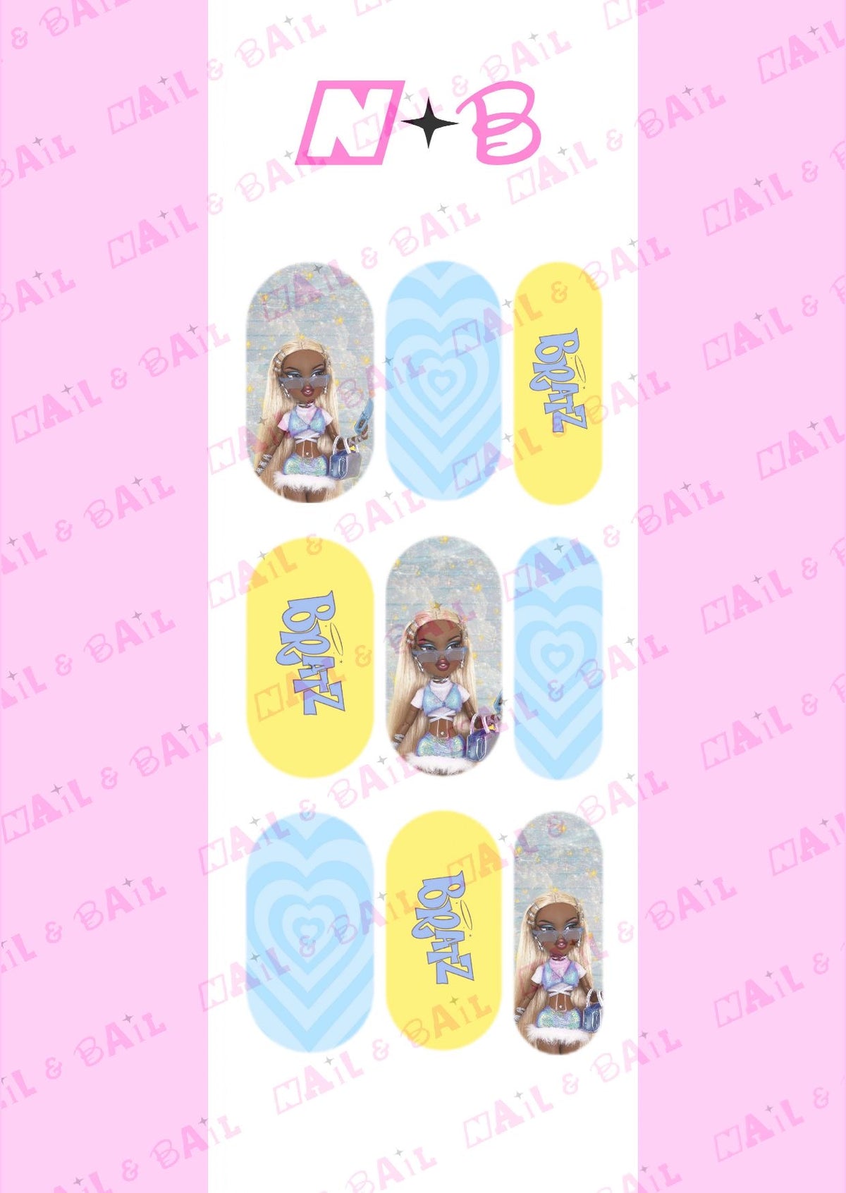 Blue & Yellow Bratz Decals